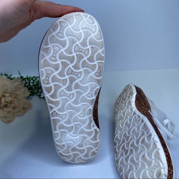 Birkenstock Santa Cruz White Canvas Round Toe Oxford Sneakers Size 37 Narrow - Picture 7 of 11